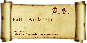 Peltz Valéria névjegykártya
